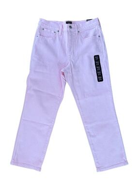 J. Crew Women's Essential Straight Pastel Pink Denim Jeans Sz 27P NWT